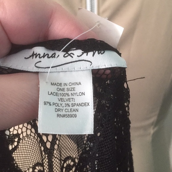 Black Faux Lace and Velvet Cardigan - Picture 8 of 8